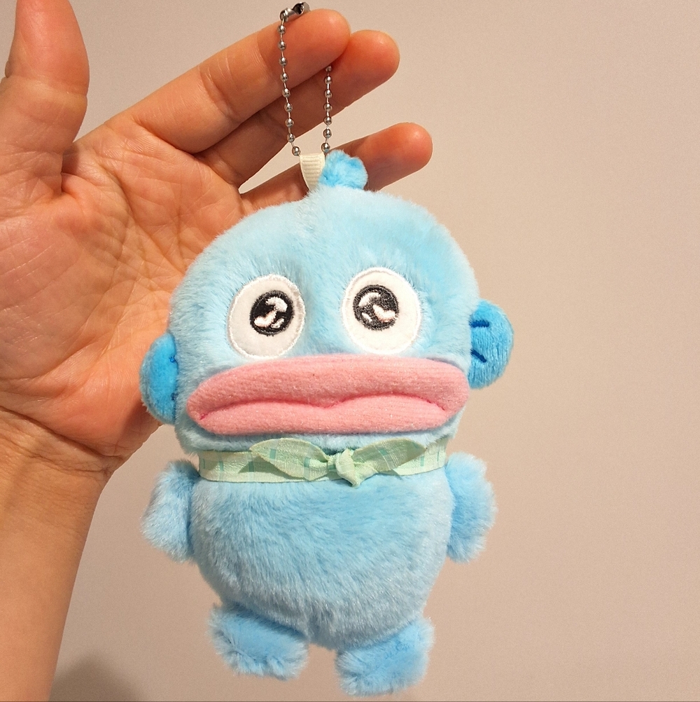 Sanrio Hangyodon Light Blue Hangyodon  Plush Keychain Bag Charm, NEW